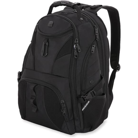 SwissGear 1900 Scansmart TSA 17 Laptop Backpack, Black/Black, 19-Inch main image 7